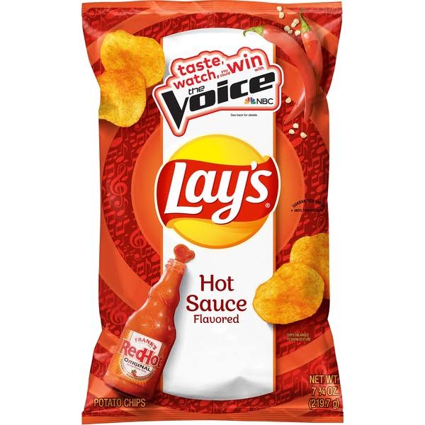 Lay's Potato Chips, Hot Sauce Flavored - 7.75 oz