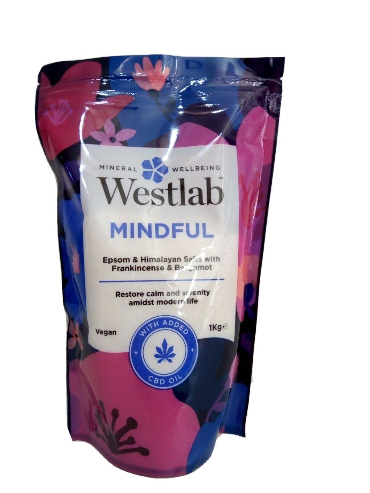 Westlab Mindful Epsom & Himalayan Salts - with Frankincense and Bergamot, 1kg