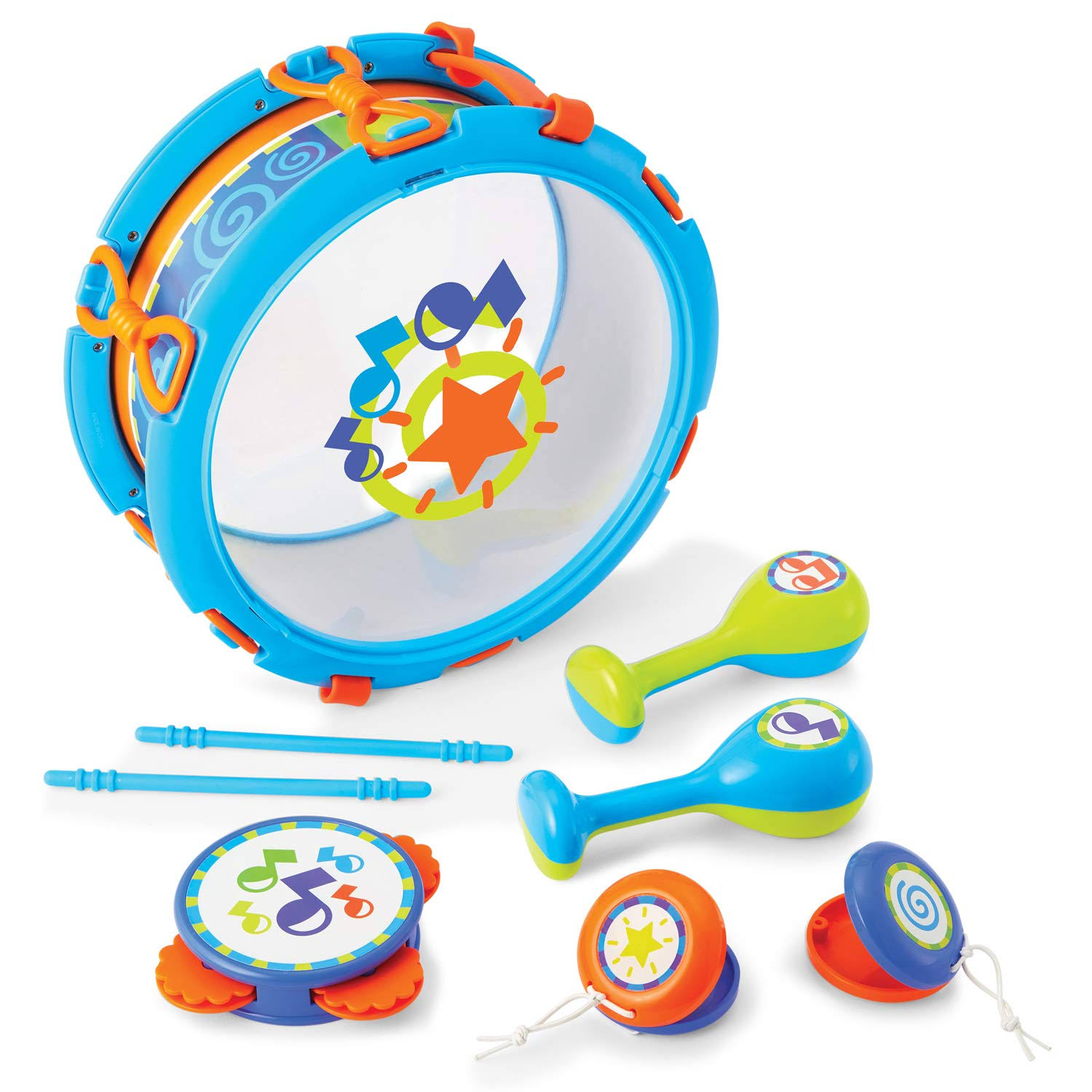 Kidoozie My First Drum Set, 6 Instruments For Children Ages 2 Years An