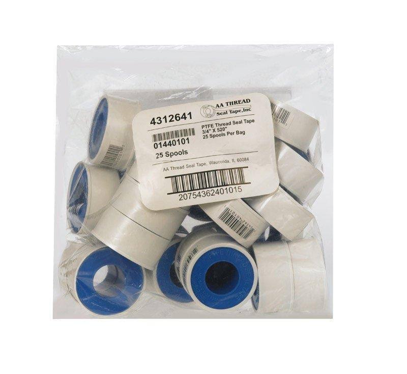 Aa 01440101 Thread Seal Tape - 3/4" x 520", Pack of 25