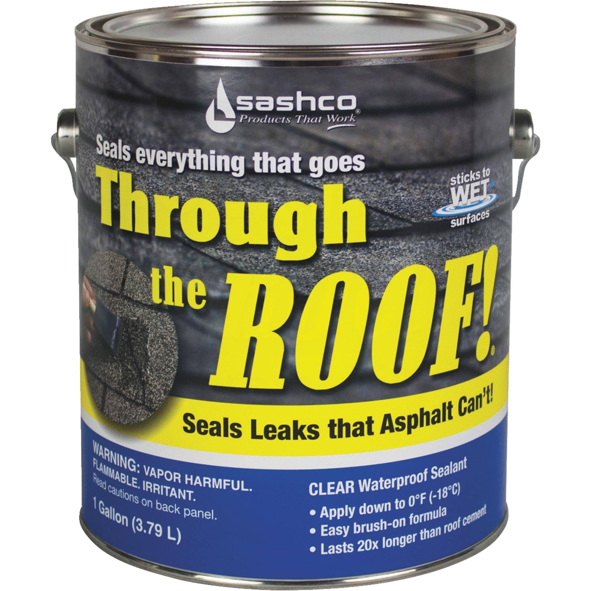 Sashco Through The Roof Water Proof Sealant - Clear, 1 Gallon