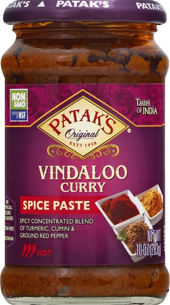 Patak's Vindaloo Curry Paste - Hot, 10oz