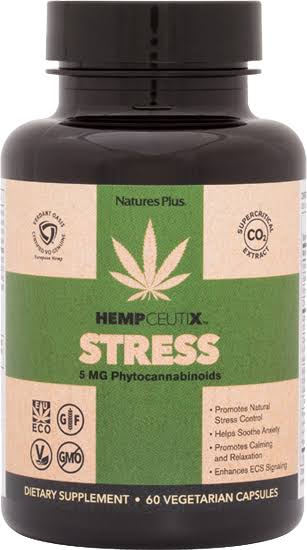 Nature's Plus Hempceutix Stress | 5 mg | 60 Veg Caps | Essential Fatty Acids