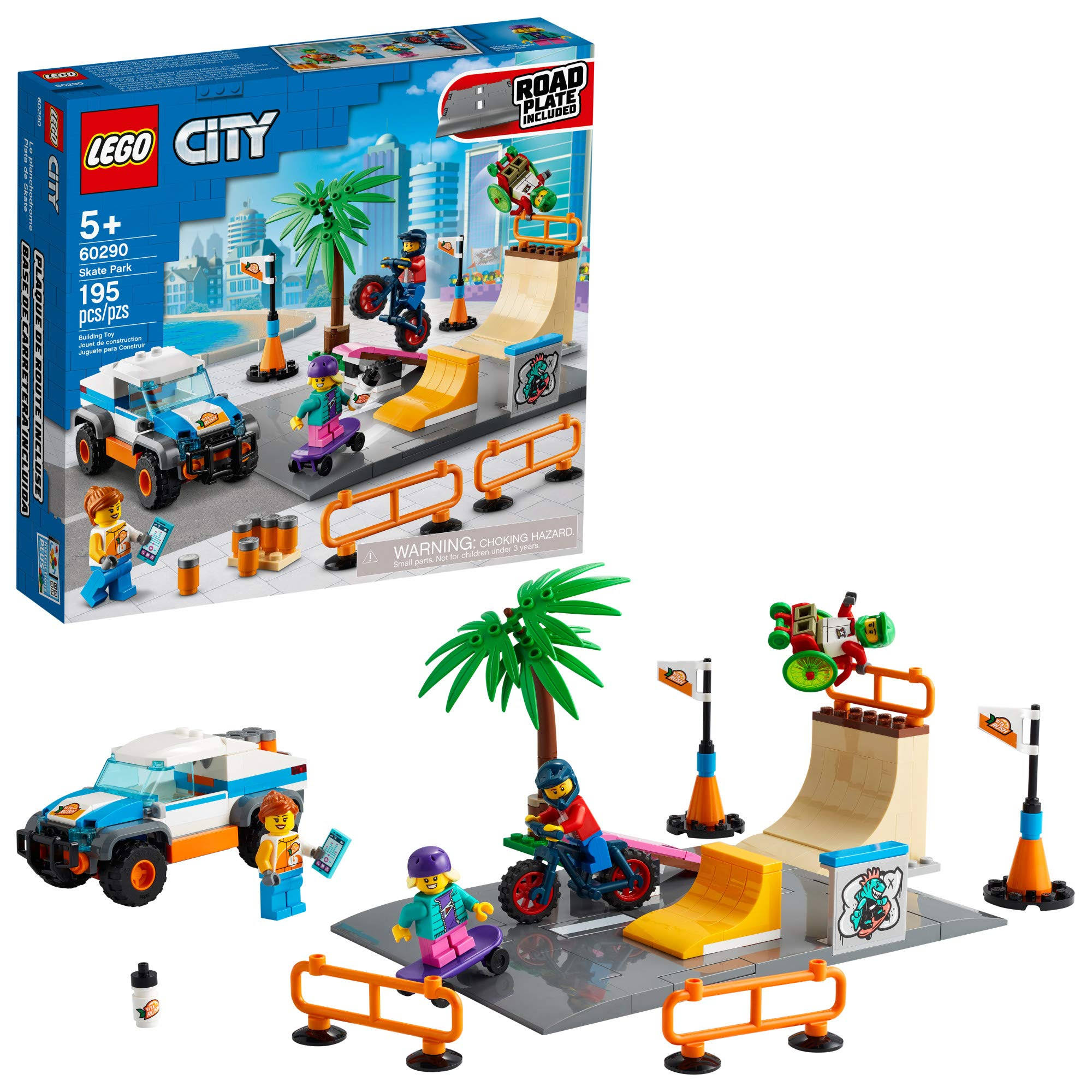 LEGO City Skate Park 60290 Building Kit; Cool Building Toy for Kids, New 2021 (195 Pieces)