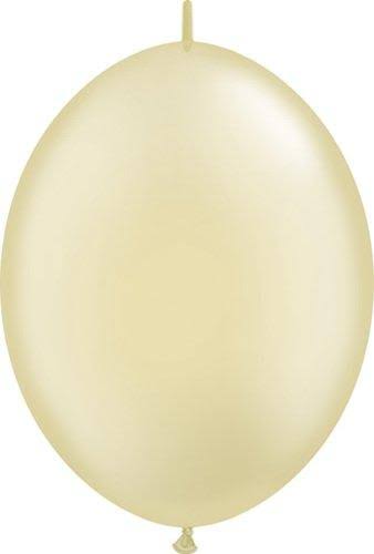 6" Pearl Ivory Quick Link Latex Balloons - 50pk