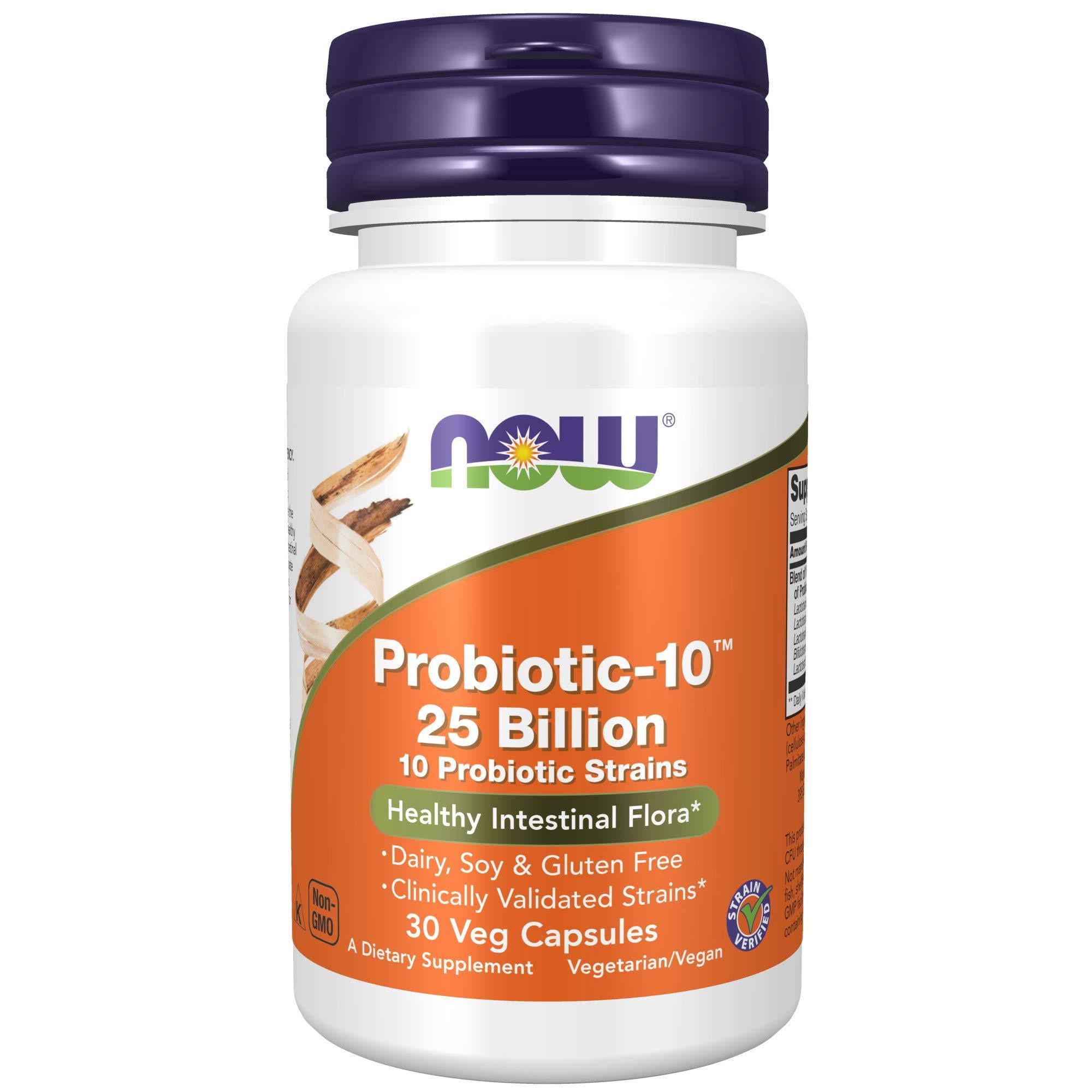 Now Foods Probiotic-10 25 Billion Supplement - 30 Vcaps