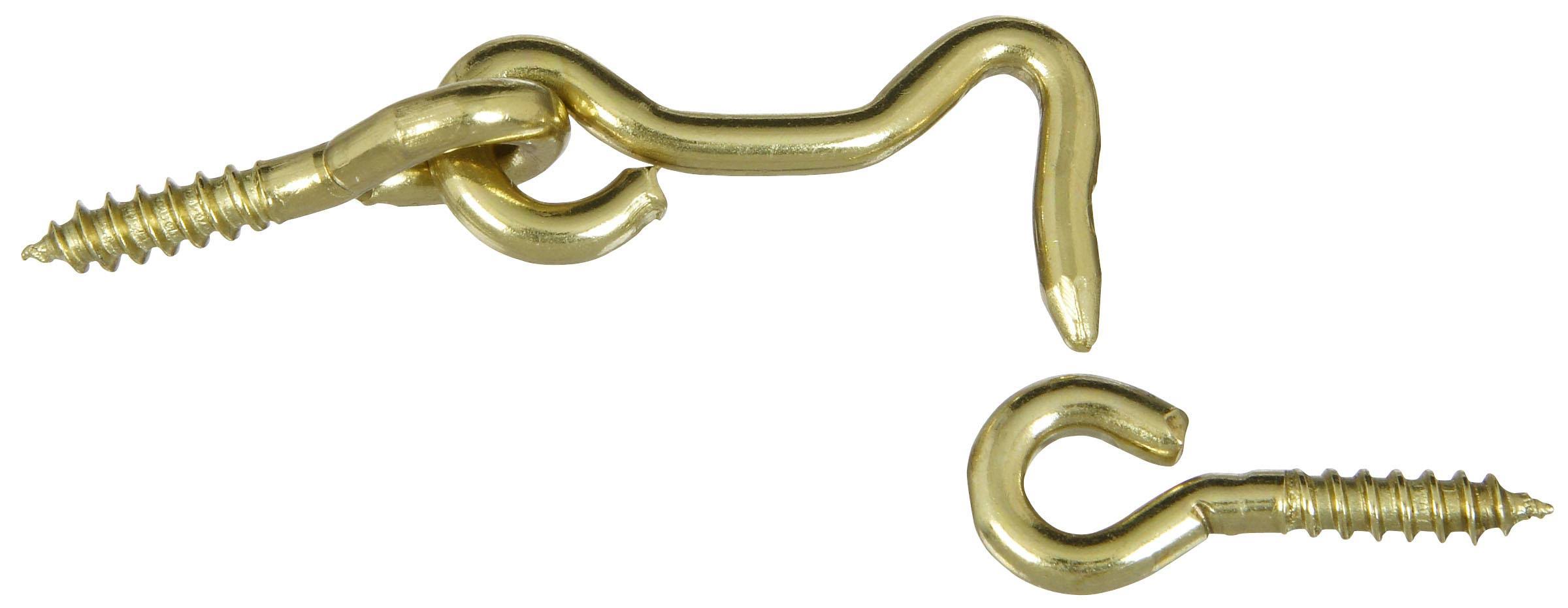 National Hardware Hook and Eye - Solid Brass, 1 1/2"