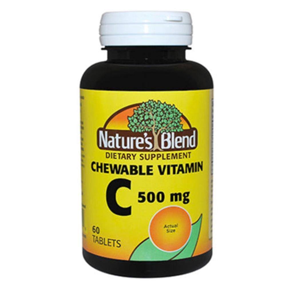 Nature's blend chewable vitamin c, 500 mg, tablets, 60 ea