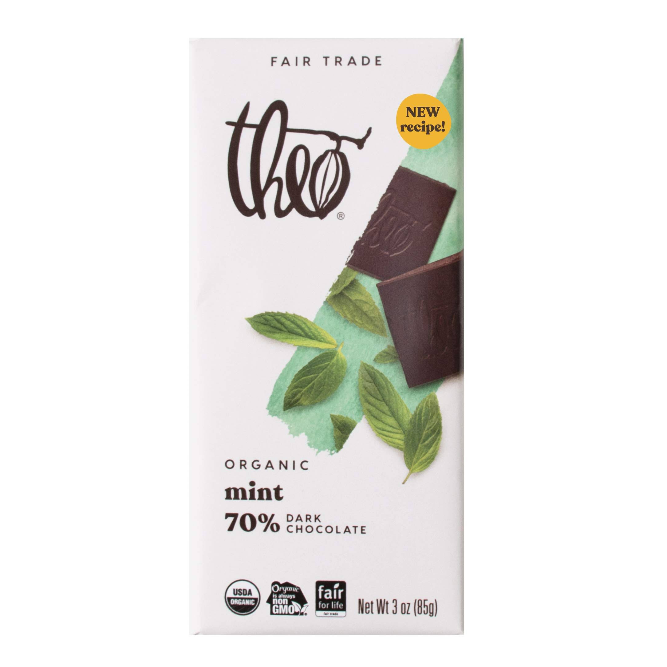 Theo Organic Fair Trade Dark Chocolate - Mint