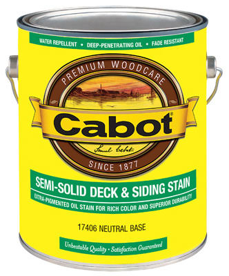 Cabot Samuel Semi Solid Deck and Siding Stain - 1gal, Neutral Base
