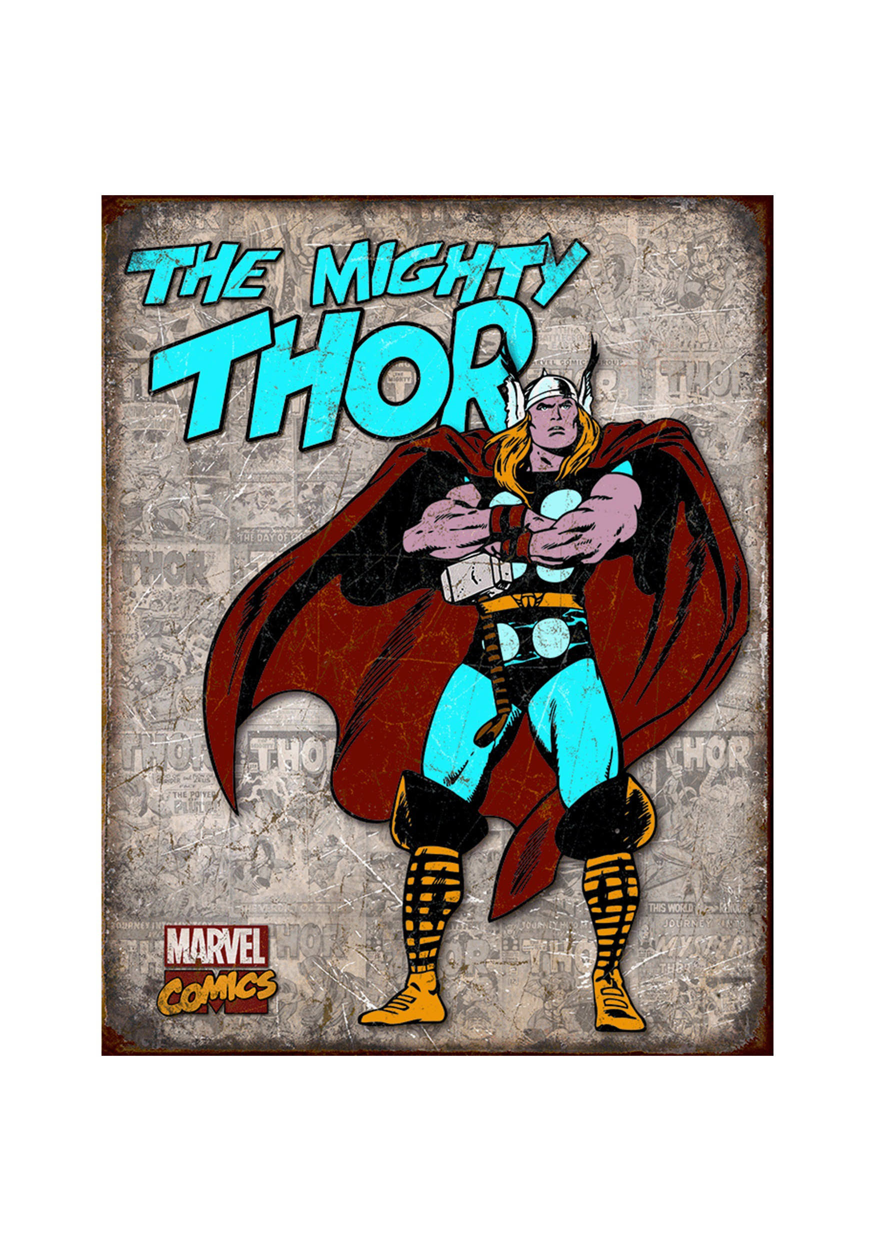 Desperate Enterprise The Mighty Thor Comic Book Cover Vintage Retro Metal Tin - Large