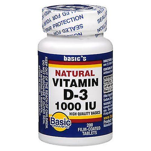 Basic Vitamin D-3 Dietary Supplement - 1000IU, 200ct