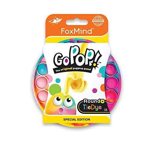 FoxMind Games Go Pop! Last One Lost, Tie Dye - The Original Push Pop B