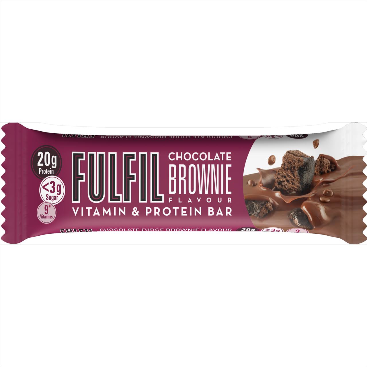 Fulfil Chocolate Brownie Flavour Vitamin and Protein Bar - 55g