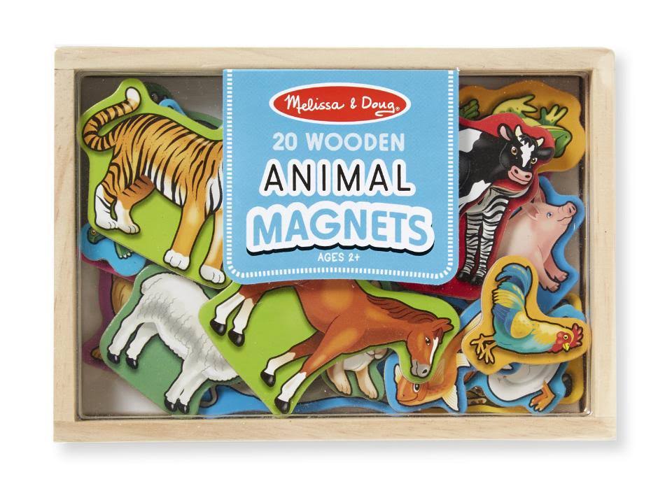 Melissa & Doug Magnetic Wooden Animals - 20 Magnets