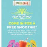 Tropical Smoothie Cafe offering free smoothie today, June 17 if you wear flip flops