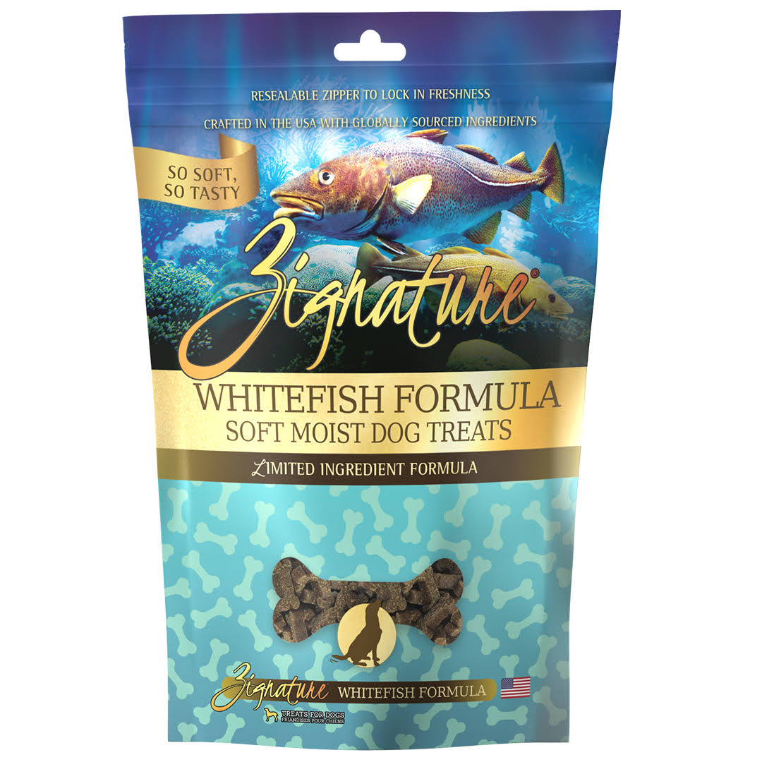 Zignature Whitefish Formula Soft Moist Treats for Dogs 113g