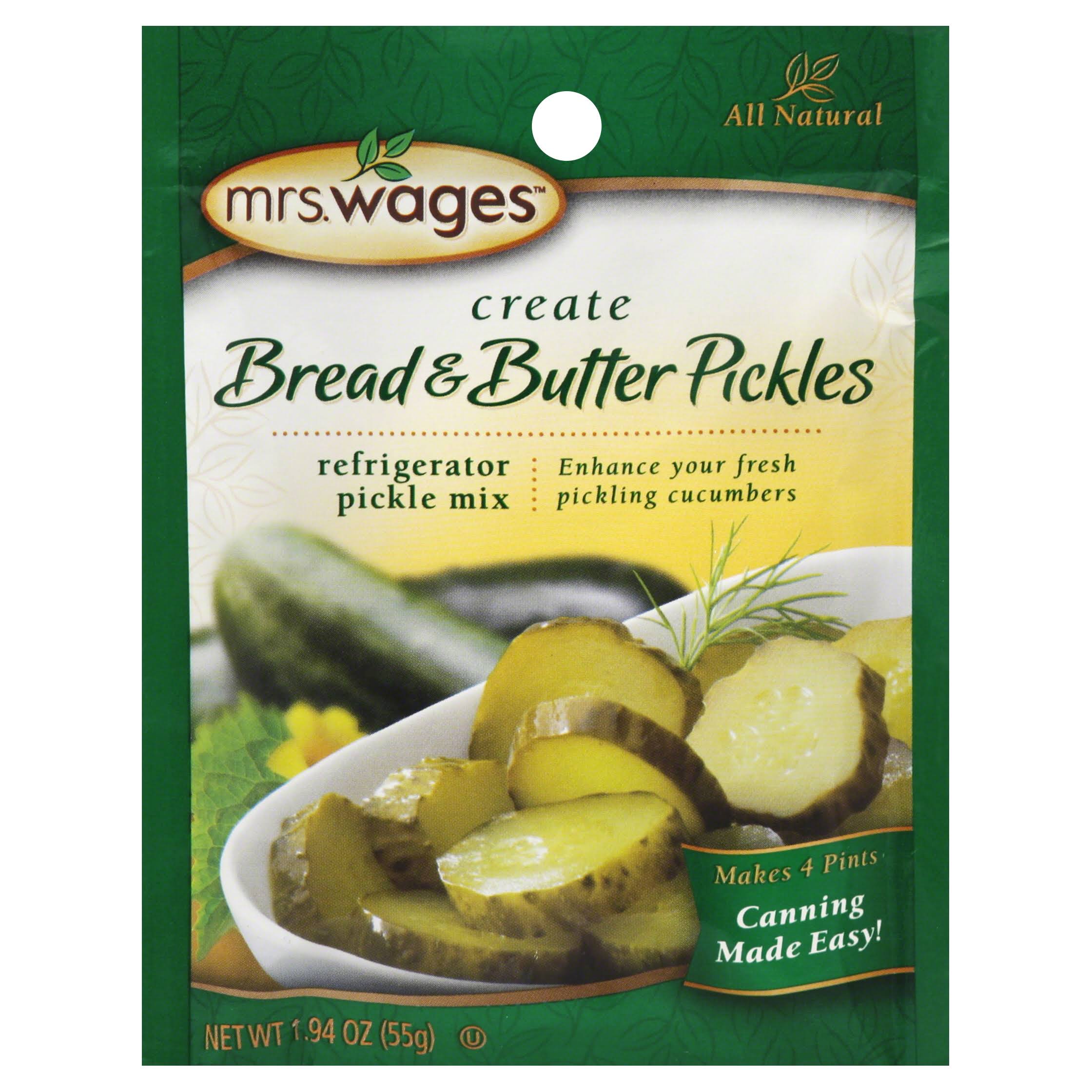 Mrs. Wages Bread and Butter Refrigerator Pickle Mix