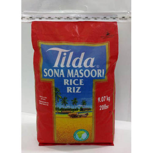 Tilda Sona Masoori Rice - 20 Lbs, 9.07kg.
