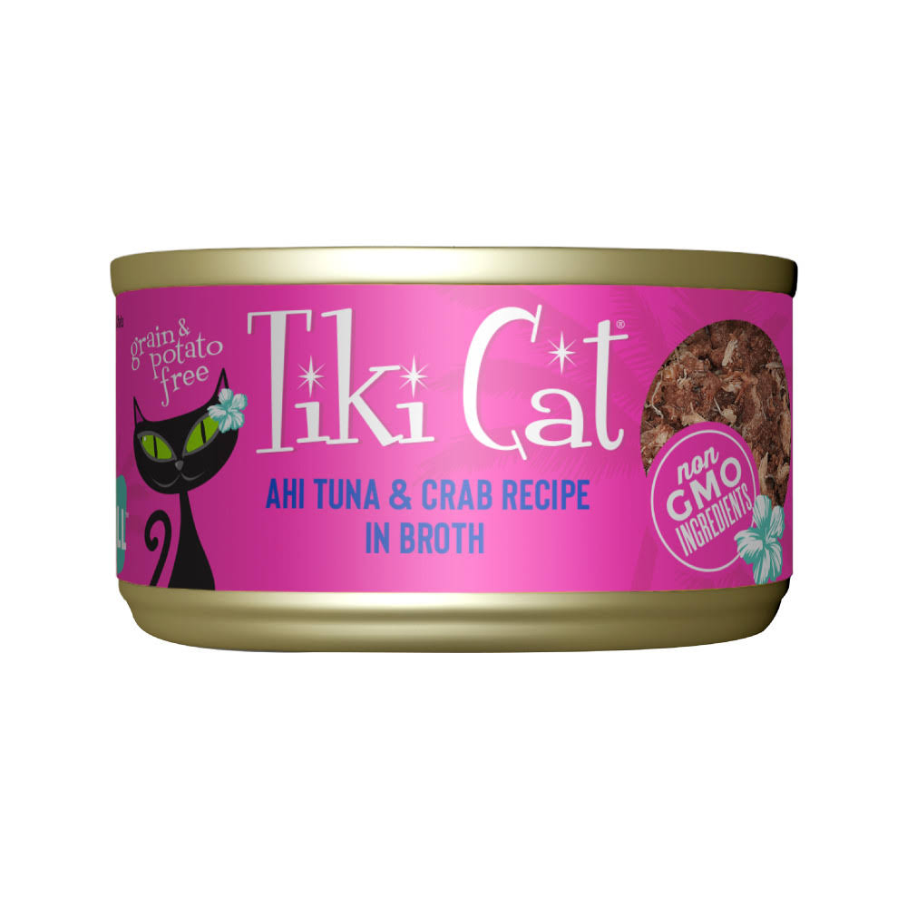 Tiki Cat - Hana Grill Grain Free Canned Cat Food Ahi Tuna with Crab - 2.8 oz.