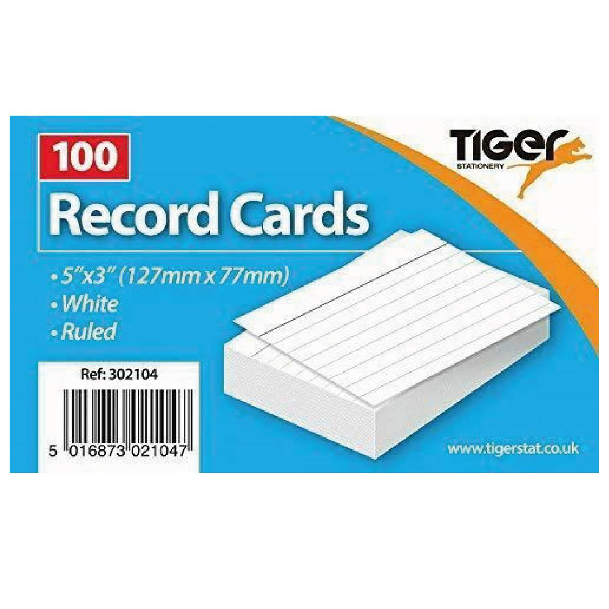 100 Record Cards - 5x3"