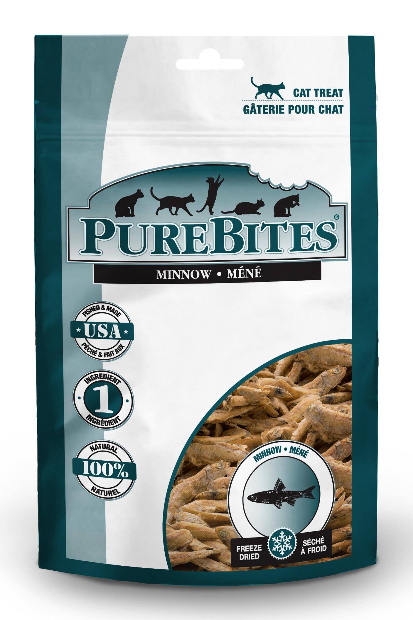 Pure Bites, Freeze Dried, Cat Treats, Minnow, 1.09 oz (31 g)