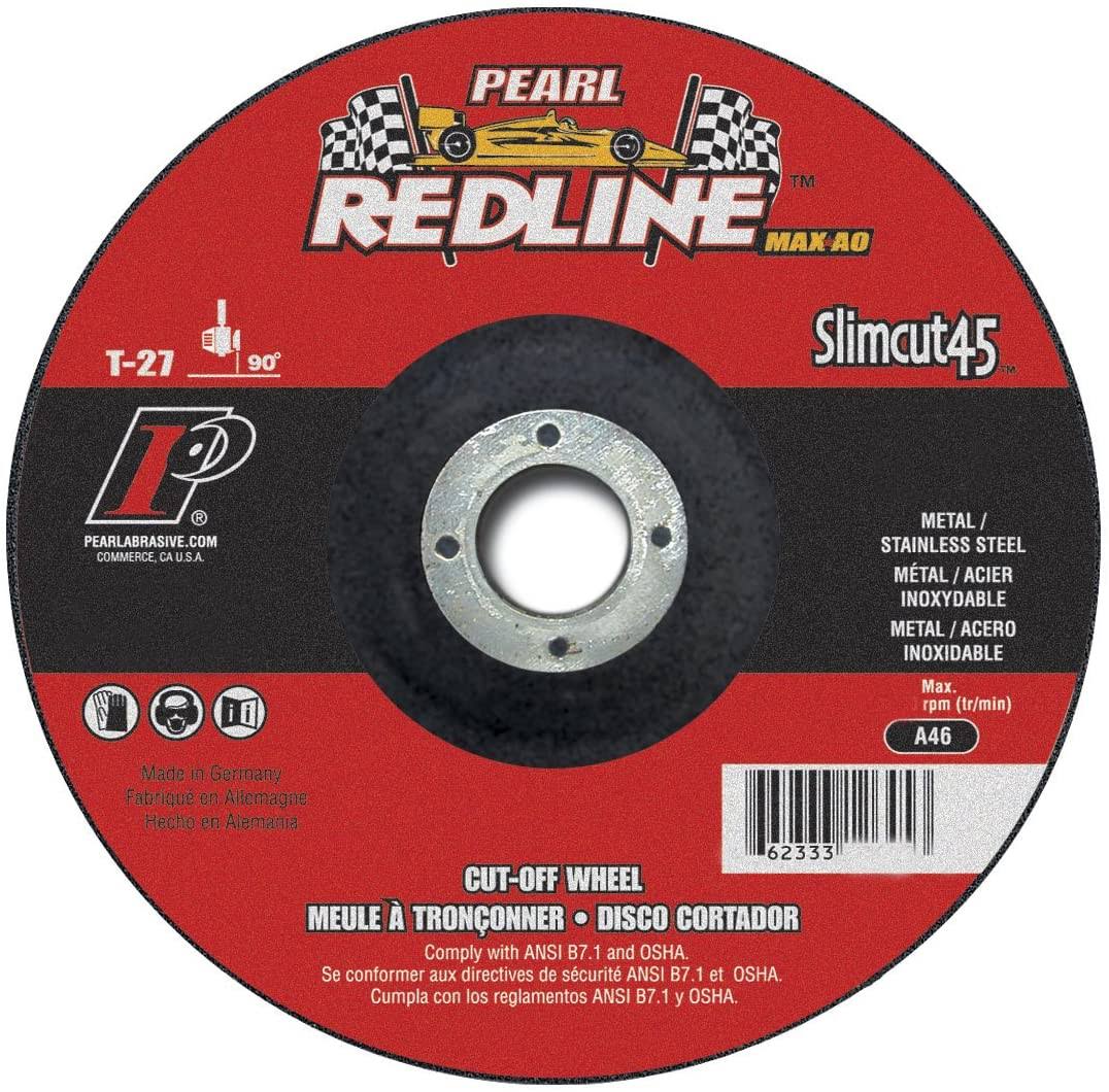 Pearl Redline DCWRED45A 4-1/2" x .045 x 7/8" Depressed Center Cut-Off Wheels (Pack of 25)