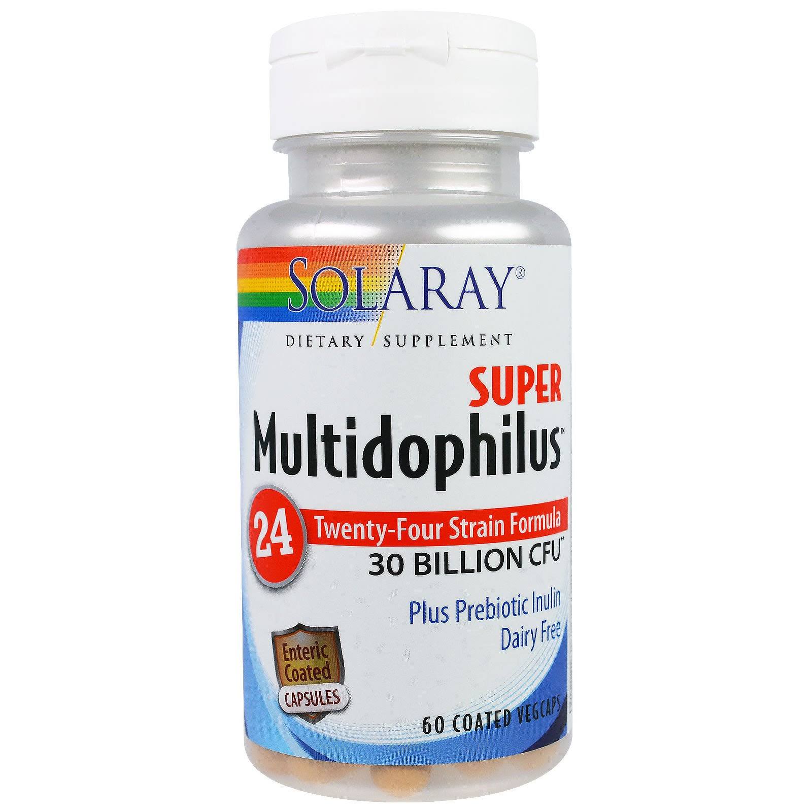 Solaray Super Multidophilus Dietary Supplement - 60 Vegetarian Capsule