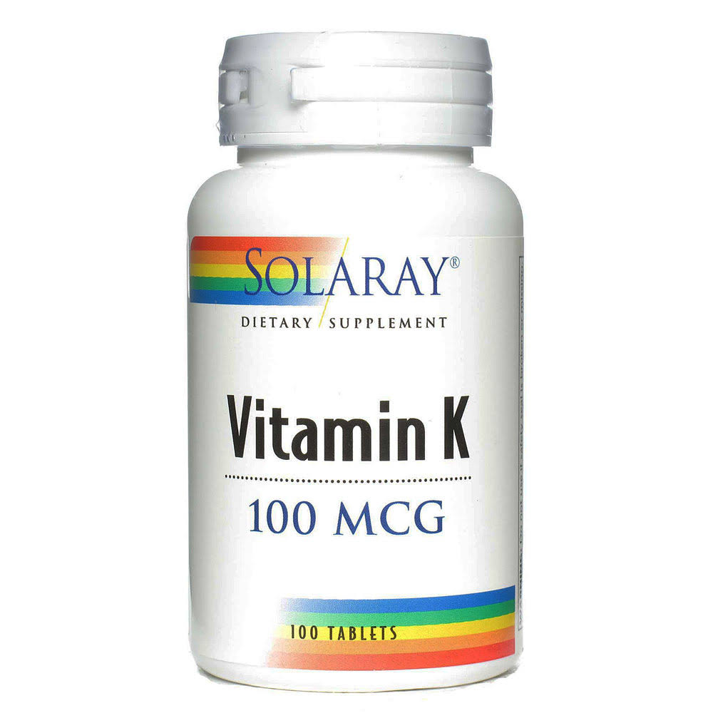 Solaray Vitamin K 100 mcg Dietary Supplement - 100 Tablets