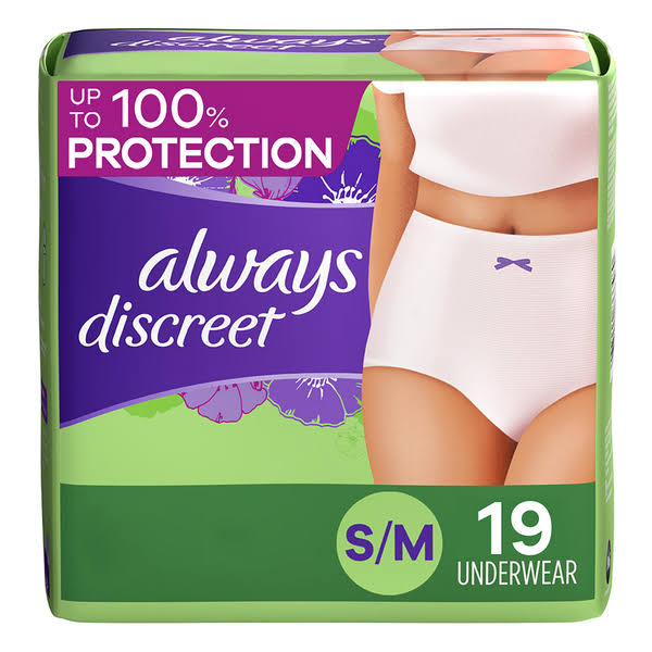 Always Discreet Underwear Maximum Classic Cut Underwear - Small-Medium, 19ct