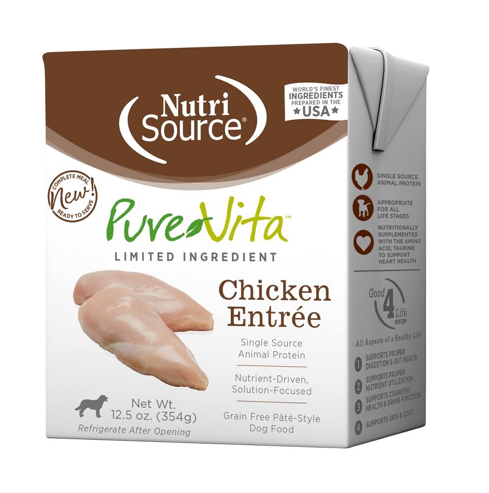 PureVita Limited Ingredient Chicken Entree Wet Dog Food, 12.5-oz
