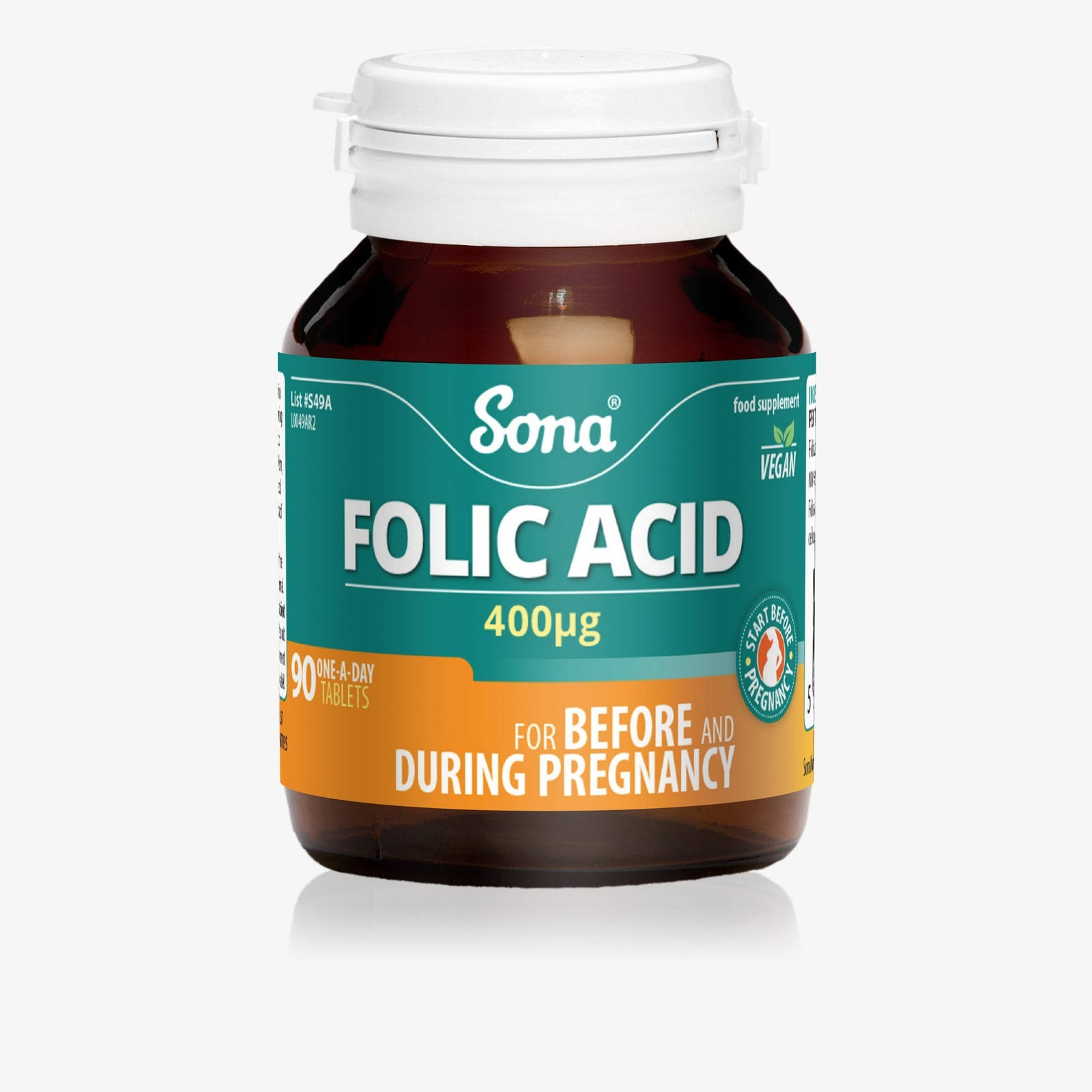 Sona Folic Acid Before & During Pregnancy - 90 Tablets