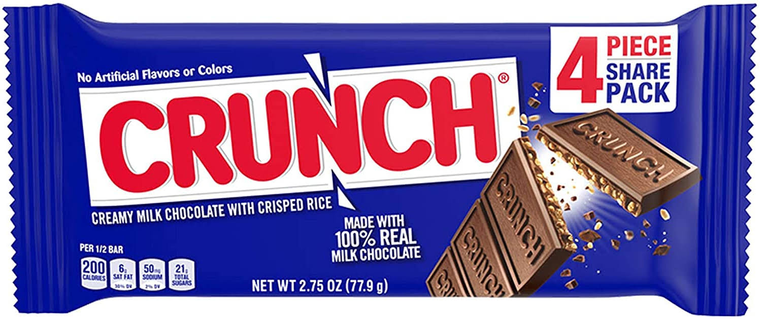 Crunch Milk Chocolate, Share Pack - 4 pieces, 2.75 oz
