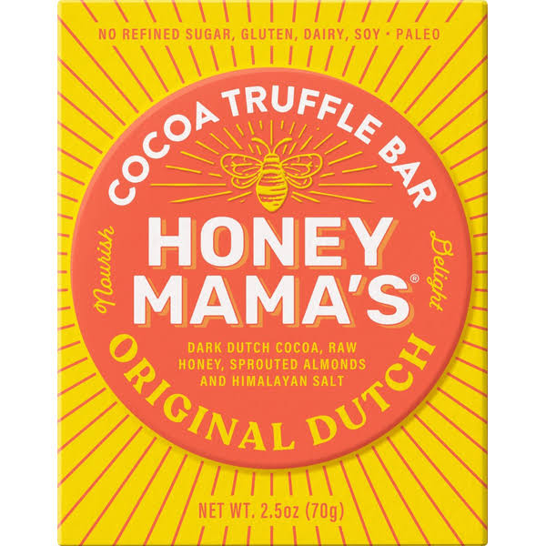 Honey Mamas Cocoa Truffle Bar, Original Dutch - 2.5 oz