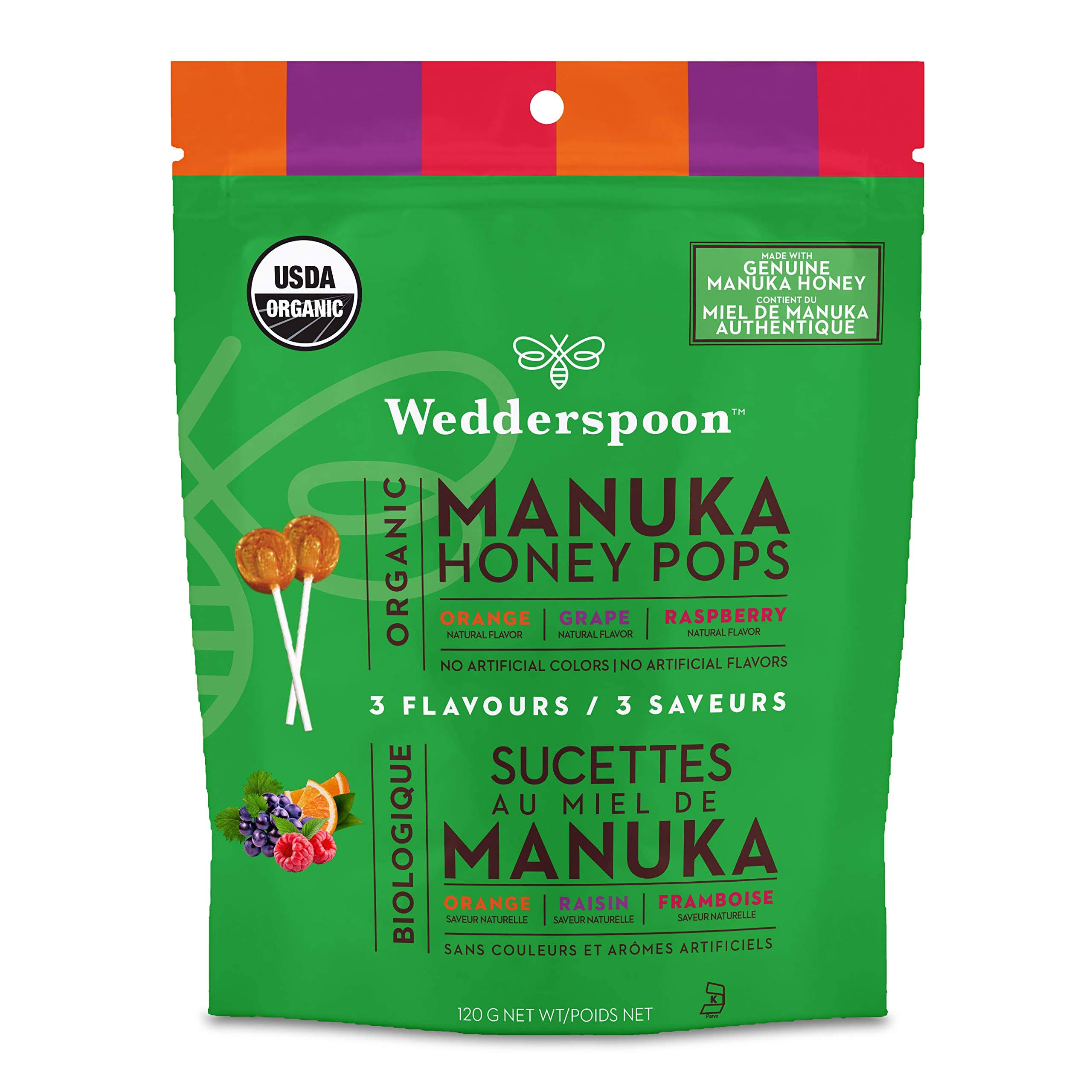 Wedderspoon Organic Manuka Honey Pops Variety Pack 120 g
