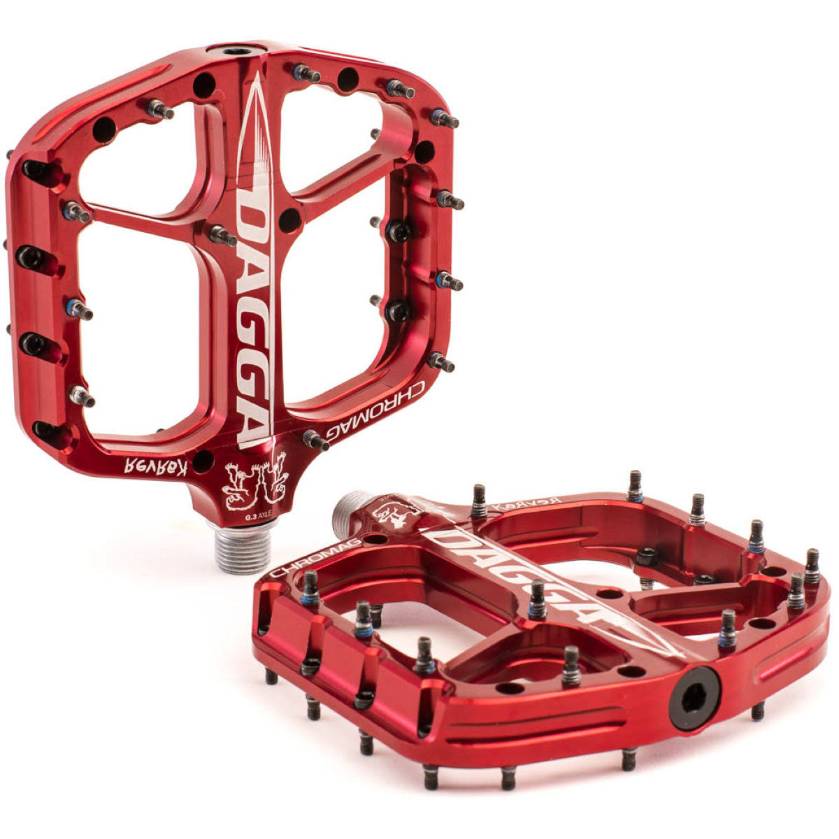 Chromag Dagga Pedal One Size Red Flat Pedals