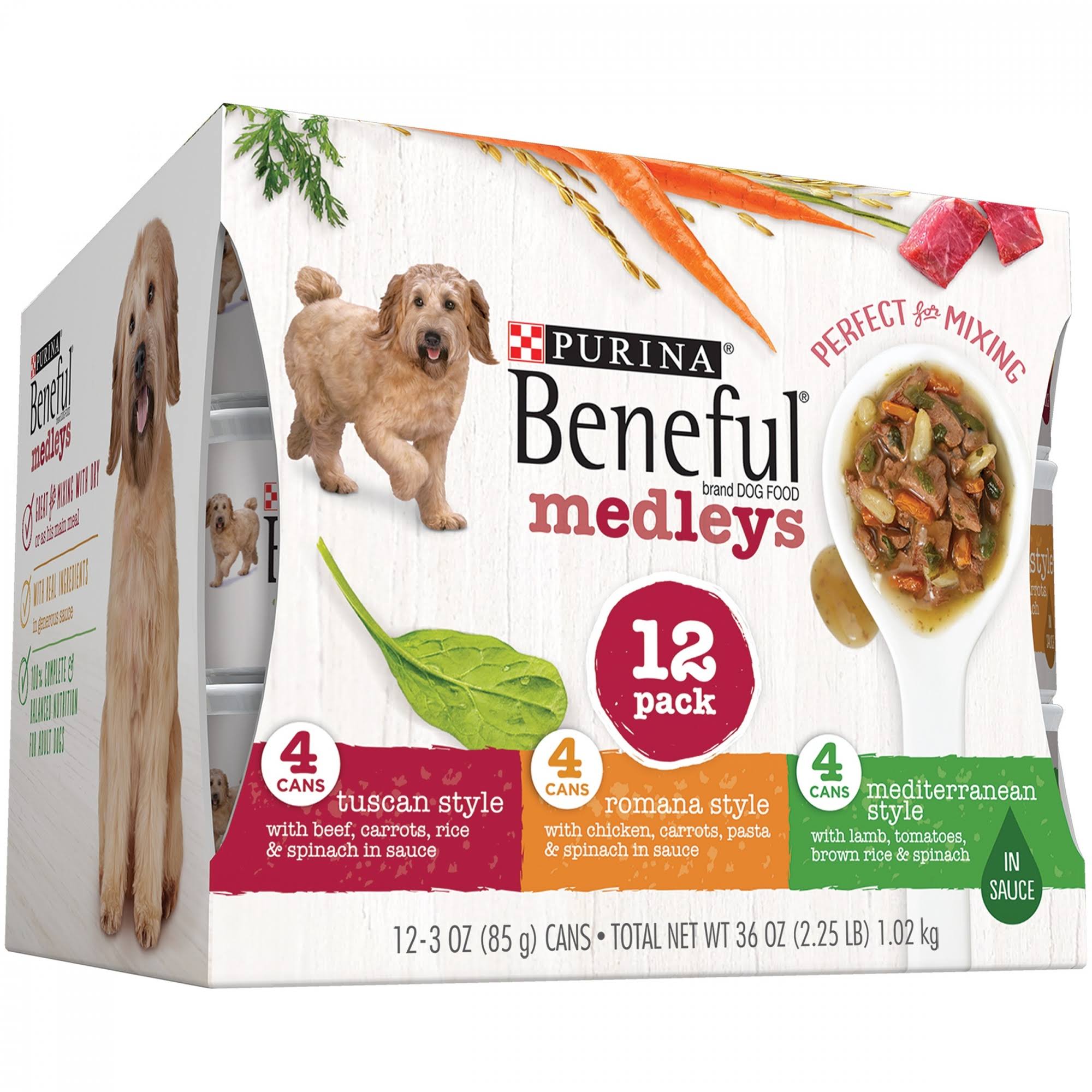 Beneful Medleys Dog Food - 3oz, 12pk