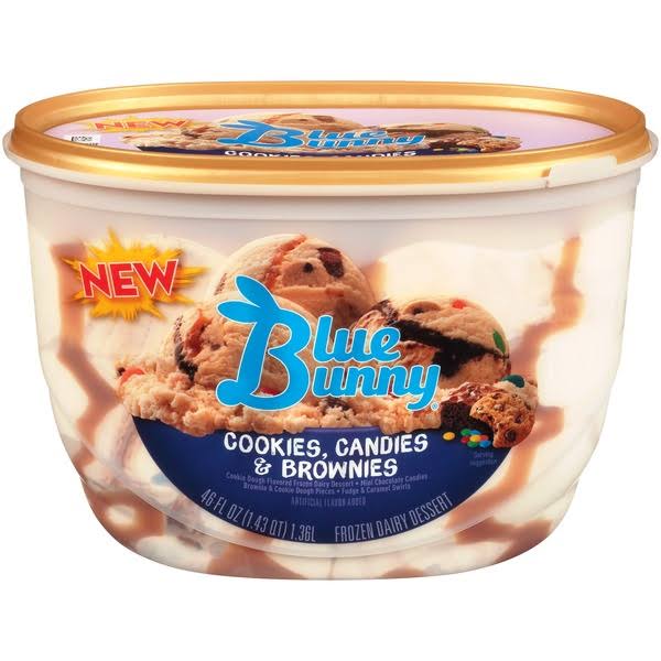Blue Bunnies Ice Cream, Cookies, Candies & Brownies - 46 fl oz