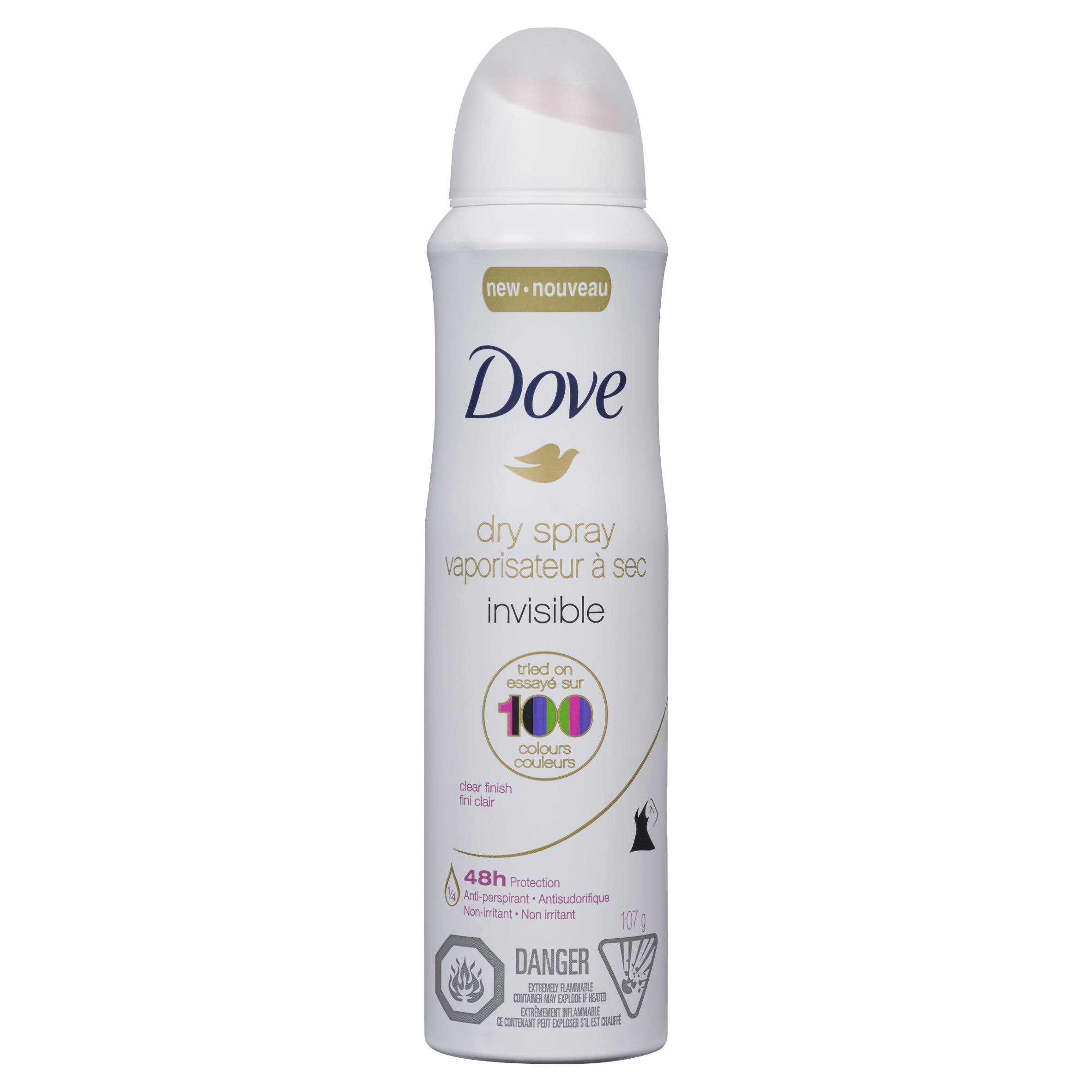 Dove Invisible Antiperspirant Deodorant - Clear Finish, 107g