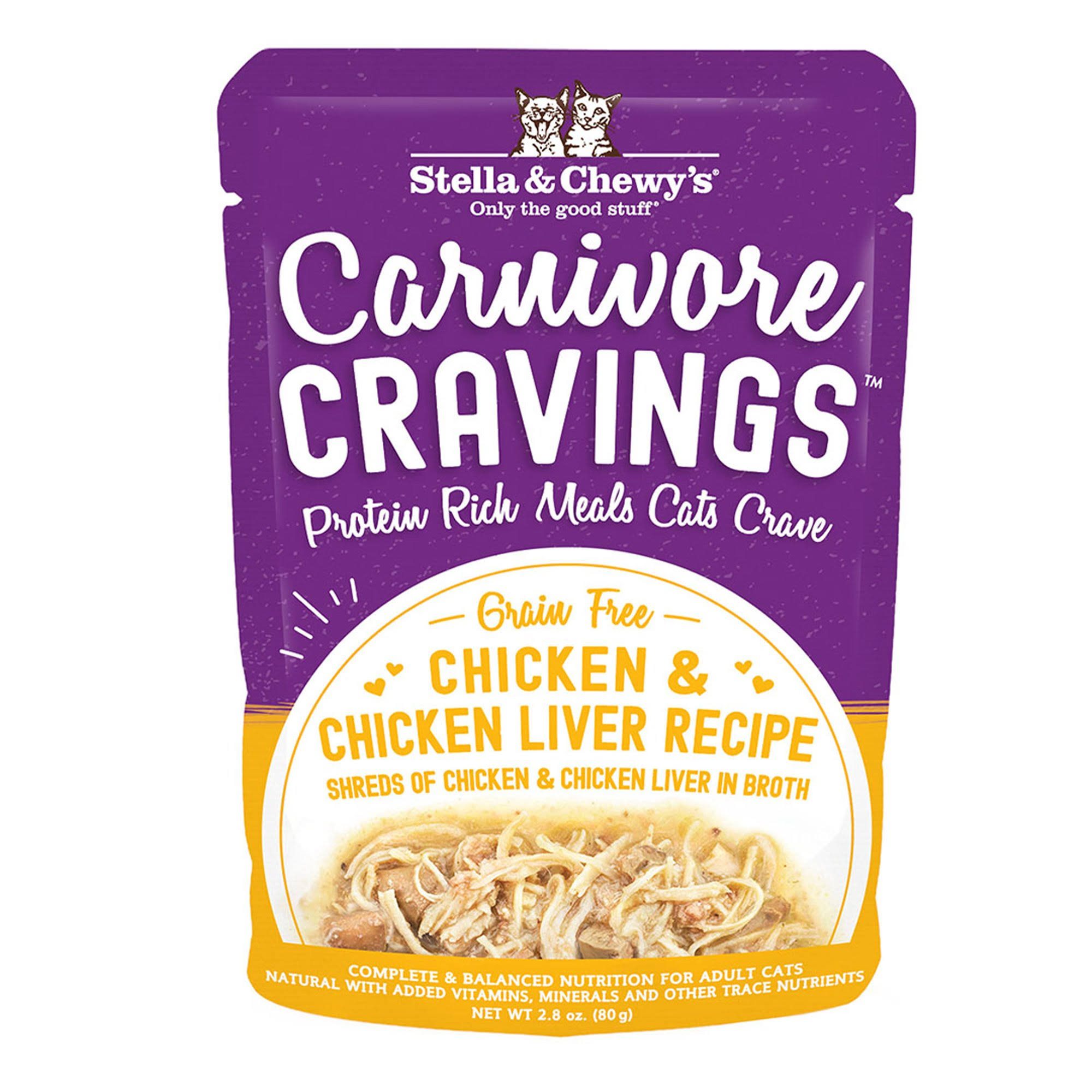 Stella & Chewy's Carnivore Cravings Chicken & Chicken Liver Recipe Cat Food, 2.8 oz