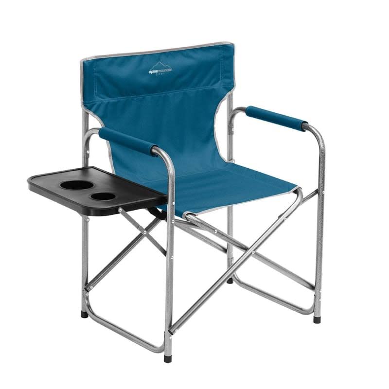 Alpine Mountain Gear Director Chair with Table - Willapa Outdoor Blue