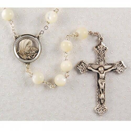 McVan R137lf 8 mm Genuine Mother of Pearl Rosary