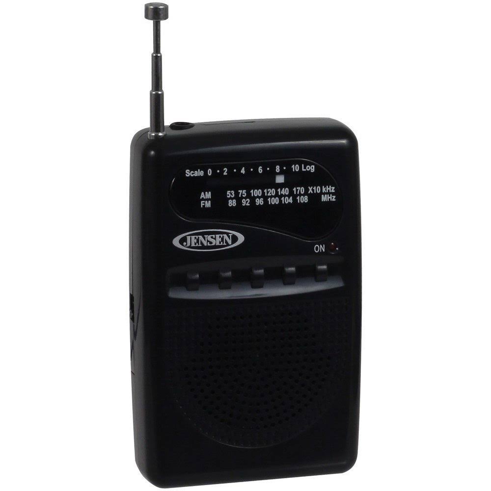 Jensen MR80 Am and Fm Portable Pocket Radio - Black