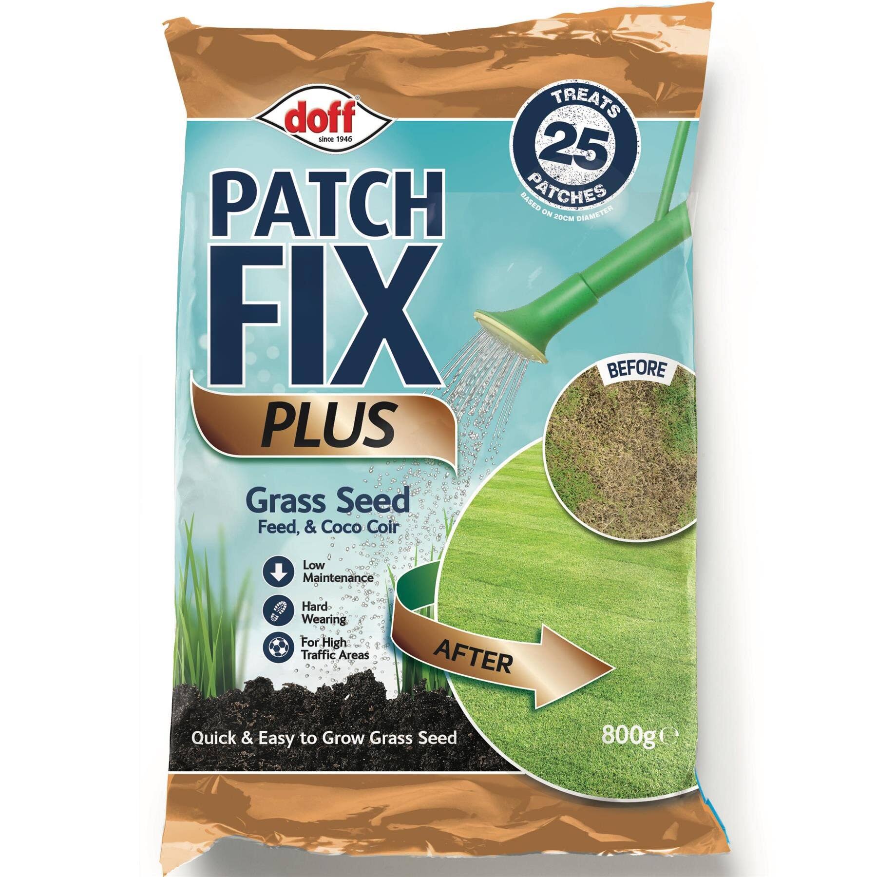 Doff Patch Fix Plus Grass Seed, Feed & Coco Coir 800g [F-LZ-800-DOF]