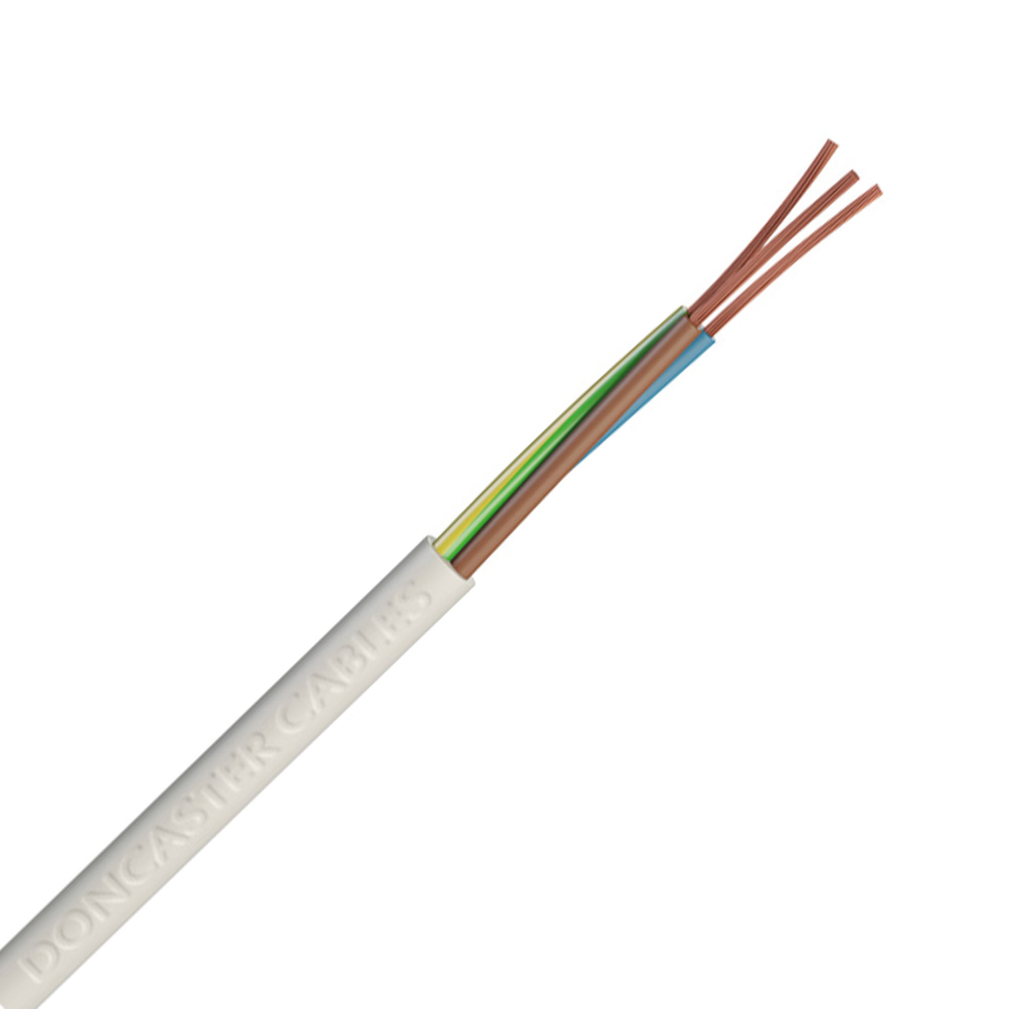 Doncaster Cables 3 Core Round Flex Cable (3183Y) 1.5mm2 Drum (50m)