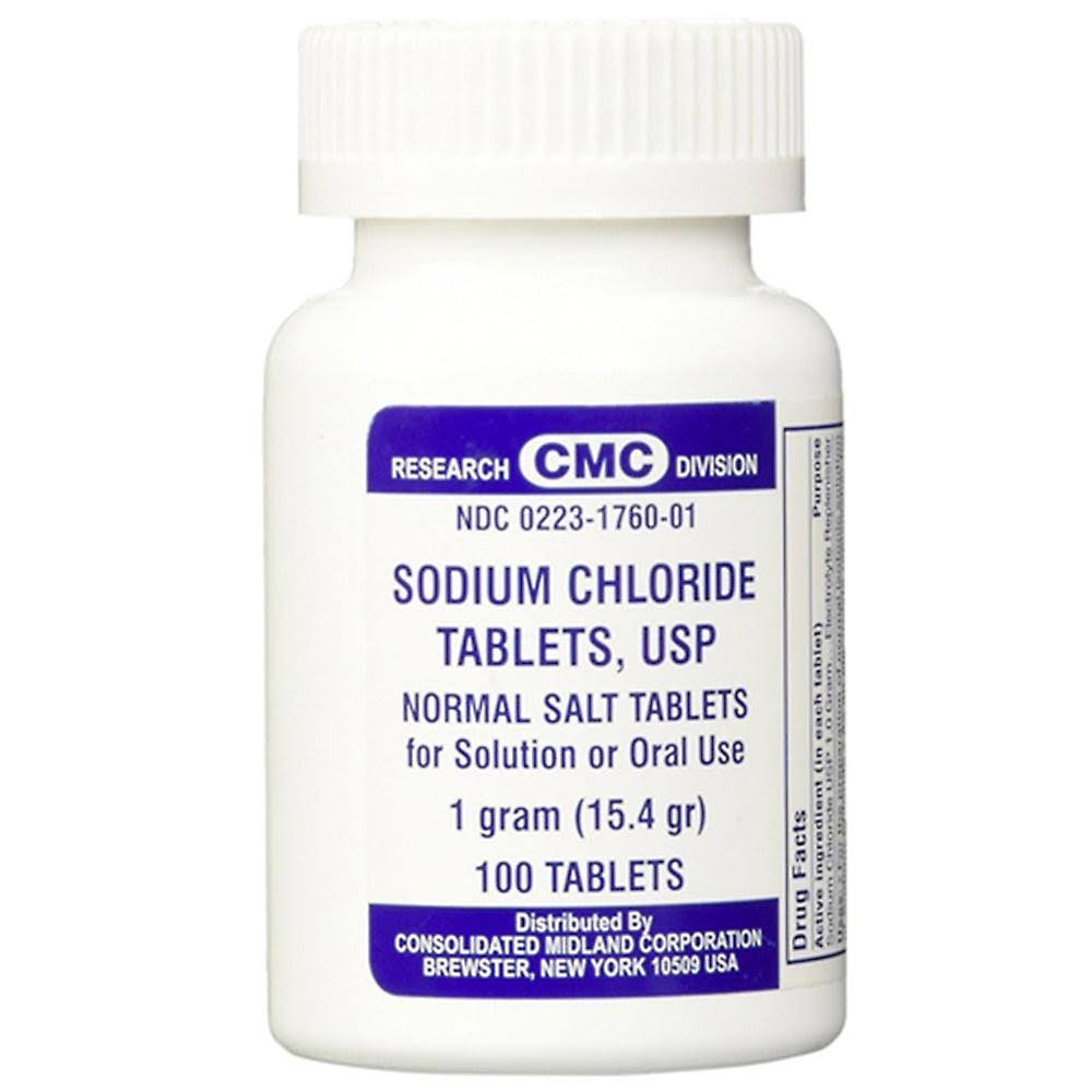 Sodium chloride Tablets 1 GM USP Normal Salt Tablets - 100 Tablets