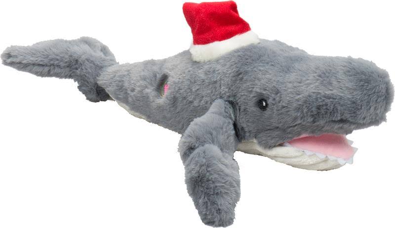 HuggleHounds Whale of A Santa Knottie Dog Toy, Super Size