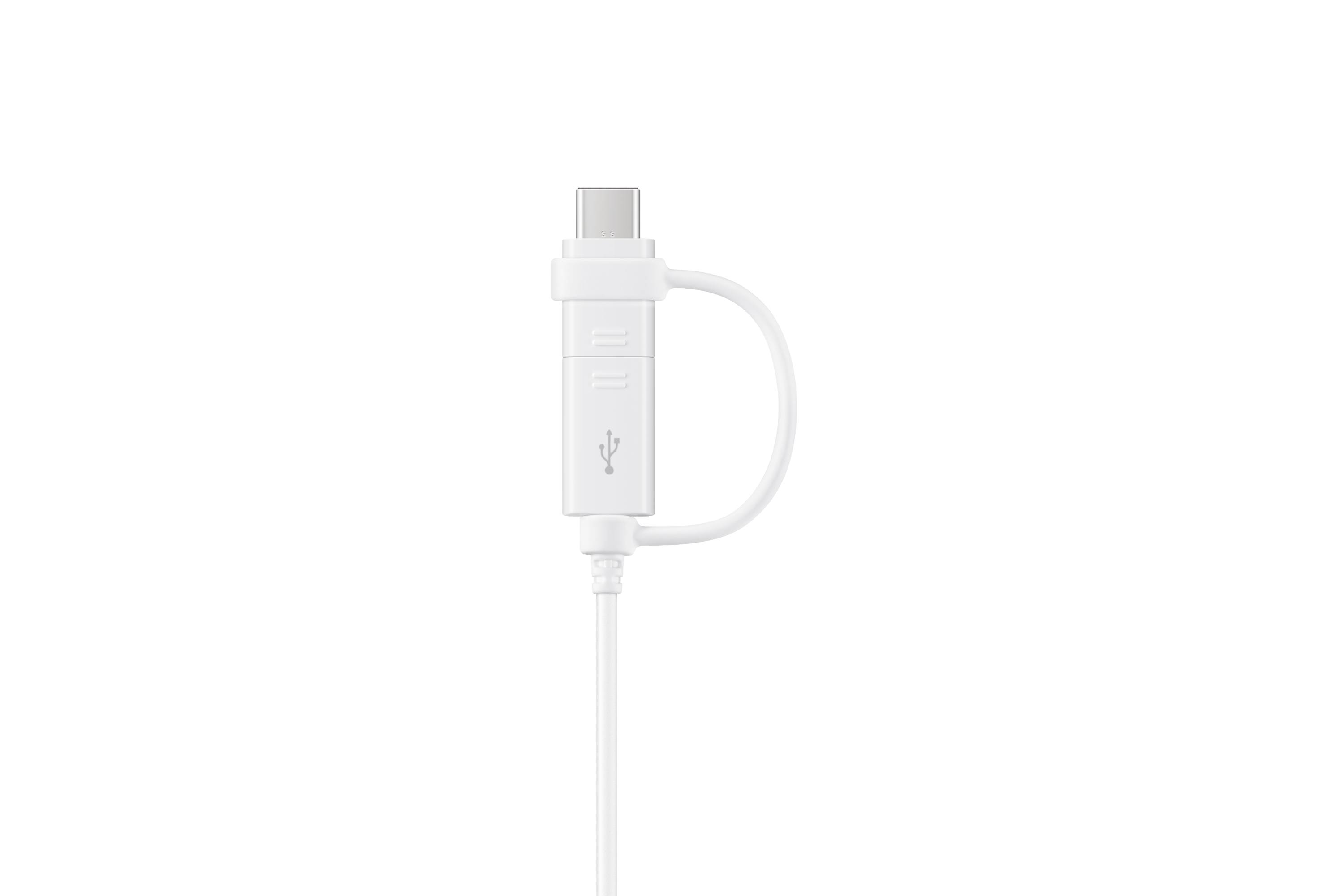 Samsung Data Cable Combo (USB-Type C and Micro USB), White