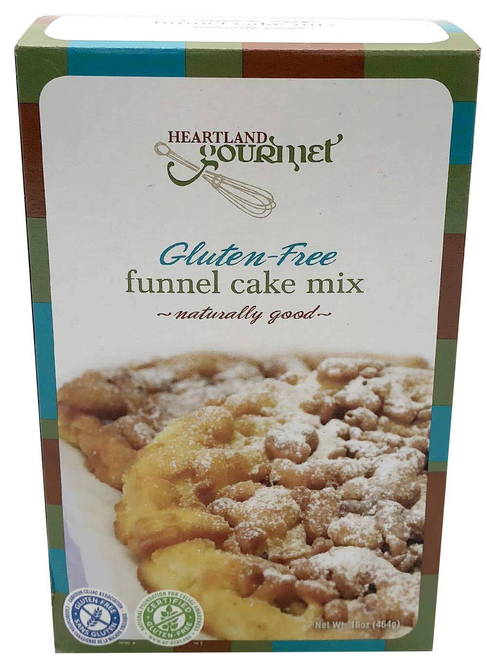 Heartland GOURMET: Gluten Free Funnel Cake Mix - Crispy and Airy - Certified Gluten Free Ingredients - All Purpose - Safe for Celiac Diet