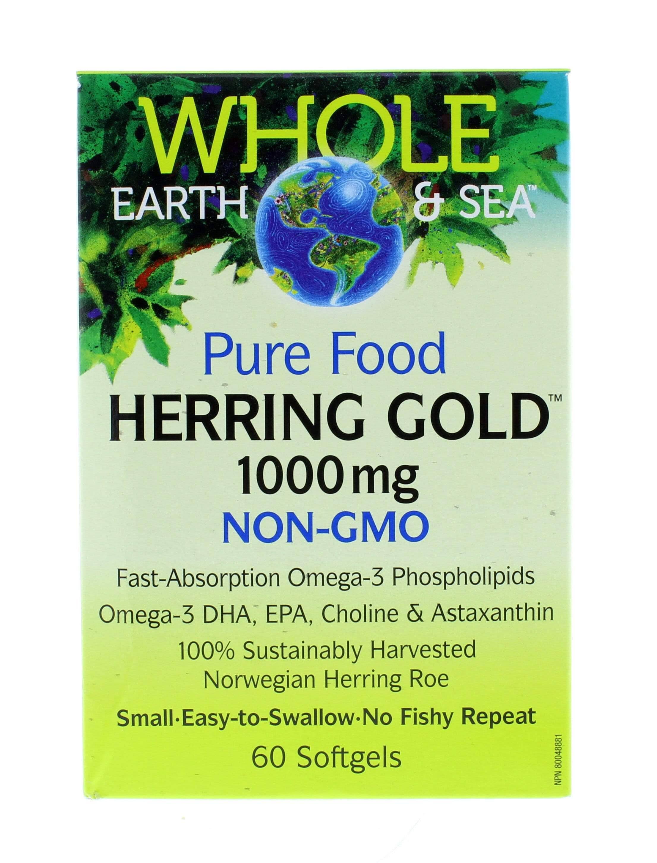 Natural Factors Whole Earth And Sea Herring Gold - 1000mg, 60 Softgels